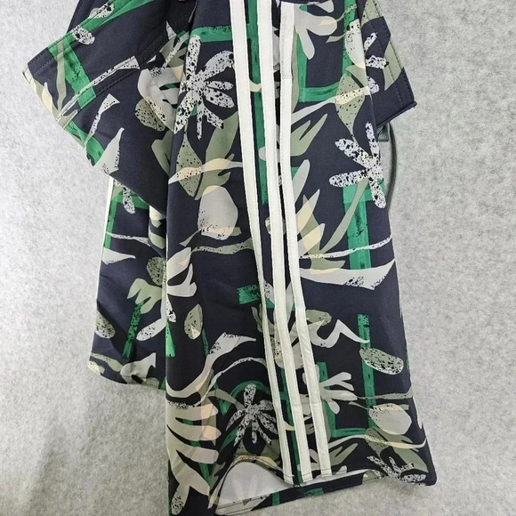 Adidas Floral Beach Tech Shorts Green‎ and Gray Men's Size 37 - Picture 8 of 8